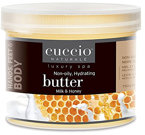Cuccio - Luxury Spa Burro idratante non oleoso - Latte e miele - per Unisex - Burro per il corpo - 737,1 g