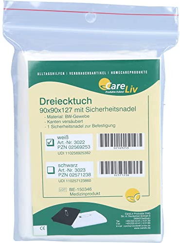 DREIECKTUCH BW 90x90x127 weiß m.Sicherheits 1 St