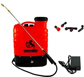 AUSONIA 38006 ELEKTRISCHE RÜCKENSPRITZE MIT AKKU FÜR 16 LITER, Batterie 12 V / 10 Ah Batteriedauer ca 8 Stunden Gewicht 6,3 kg