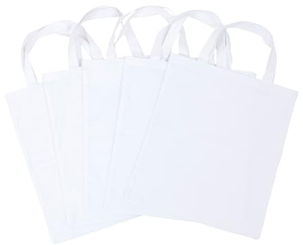 Betzold Baumwolltaschen, 5 Stück | Blanko-Bastelmaterial, Bastelset Geburtstag