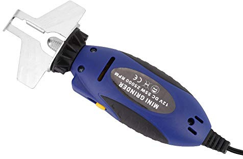 banapoy KettensäGenschäRfer,12V Mini Tragbare Kettensägeblatt Zahnschärfer,Elektrische Kettenschleifmaschine,Handkettensägen-Kettenschärfer Mit 4 Mm, 4,8 Mm, 5,5 Mm Schleifstein