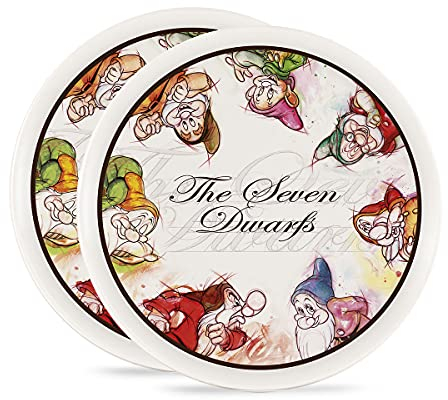 Egan Juego de 2 platos de pizza de 7 enanitos
