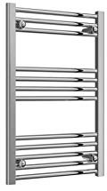 Reina Pre-filled Straight Heated Towel Warmer with Standard Element Only, Electric Towel Radiator, Flat Heating Ladder, Bathroom Accessories, Wall Mounted Towel Rail with Fixtures, 800 X 500