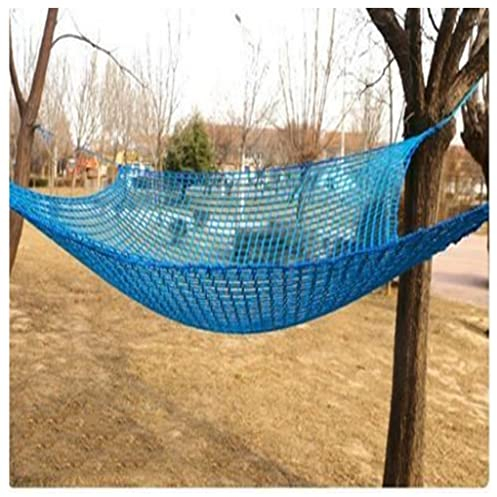 Doppeltes Kletternetz Spielplatz 5mm Thick 5cm mesh Kletternetz Spielplatz Doppeltes Kletternetz Spielplatz Fallschutznetz für Kinder Kletterschaukel Doppellagiges Frachtnetz (Color : Blue, Size : 2