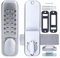 GAESHOW Digital Door Lock Deadbolt, Mechanical Combination Lock, Keypad Locks for Doors, Waterproof Keyless Entry Door Lock Safety for Outdoor Front Gate Bidirectional Gate Glass Door Wood Door