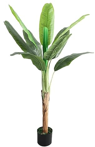 Piante Artificiali Simulazione di banano Artificiale di Albero Finto da 140 cm / 4,5 Piedi Albero di banano a Foglia Grande per la Decorazione Domestica di Piante Artificiali Decorazione della Stanza