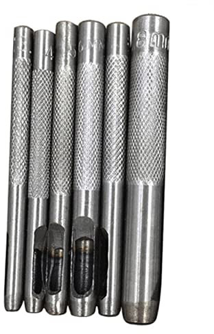 Gadpiparty 6stücke Teiliges Lederlocher Set Hohlochstempel Für Carbonstahl Für Präzise Leder Kleidung Taschen Und Mehr Für Handwerksprojekte