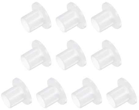 Kozelo 10pcs Nylon Flanged Sleeve Bearings [10mm Bore x 12mm OD x 14mm Length] Nylon Plastic Bushings for Shaft, White