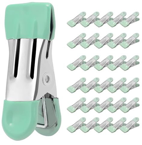 Lot de 30 épingles à linge très résistantes, 5,5 cm, vert clair