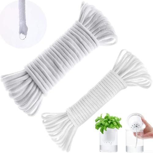 Corda di cotone per sistema di irrigazione automatica delle piante, ottima scelta per giardinieri (1/6 (4 mm): 18 m)