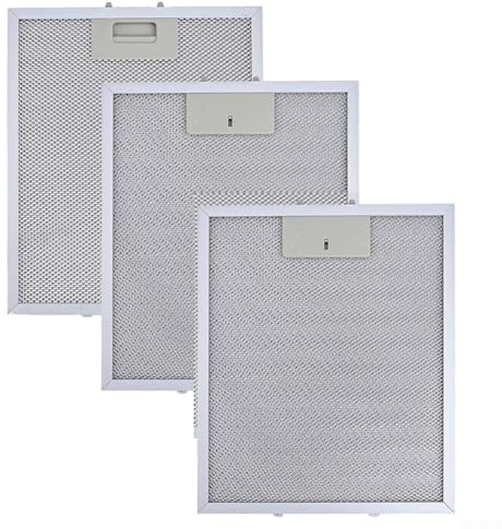 TONIXY 3PCS Aluminum Grease Filter for RANGEMASTER Cooker Hood, 300 x 250mm Metal Range Hood Filter with 5-Layer Filtration