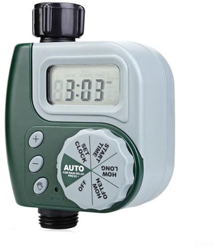 UrbanHui Timer per irrigazione piante da esterno con pianificazione intelligente per fiori, ortaggi e arbusti, costruzione in ABS adatto per uso in giardino