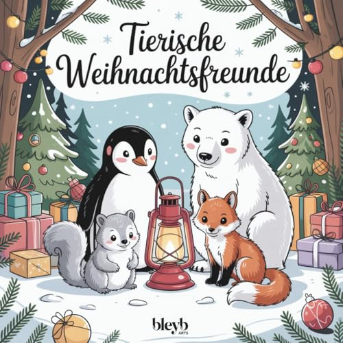 Tierische Weihnachtsfreunde – Weihnachts-Malbuch für Kinder und Erwachsene: Cozy Coloring Book mit 60 niedlichen Tiermotiven | Entspannung, Freude & Achtsamkeit in der Weihnachtszeit | Geschenkidee