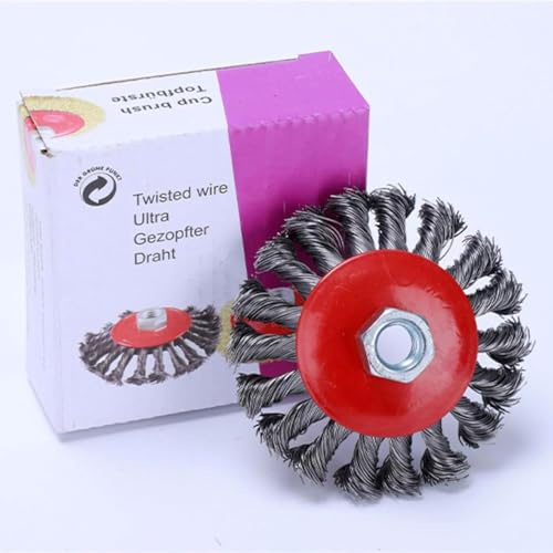 UnkrautbüRste Rasentrimmer, Profi Weed Brush FüR Rasentrimmer 25,4mm Bohrung, Unkraut Effektiv Entfernen, Anwendbar Auf Freischneider (4 Zoll)