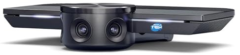 SIMPLETEK - Webcam panorámica profesional 4K - Campo de visión de 180° - 3 cámaras con puntada en tiempo real - USB-C Plug-and-Play