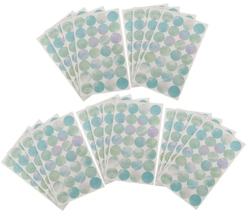 Adorainbow 20 Fogli Adesivi Rinforzo per Fori Carta, Etichette Adesive per Raccoglitori ad Anelli, Protezione Buchi Fogli Mobili per Ufficio, Scuola e Casa