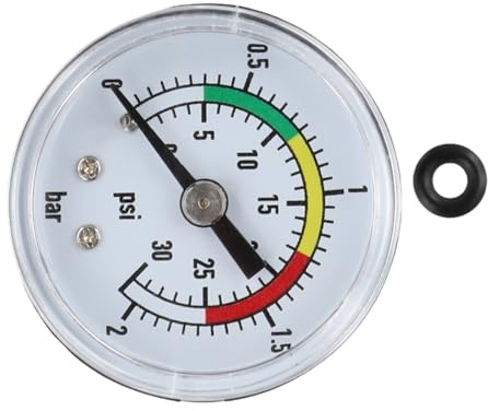 Manomètre pour Intex 11224, cadran en acier inoxydable avec double échelle, compatible avec les pompes à filtre à sable de 35,6 et 40,6 cm
