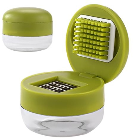 Tritaaglio - Manuale Portatile, Tritacarne Ergonomico In Acciaio Inossidabile, Contenitore Base Rimovibile, Strumento Portatile Per La Preparazione Degli Alimenti | Pressa Per Aglio Da Cucina