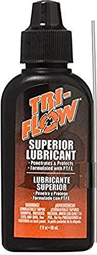 Tri-Flow TF21010 Superior Lubricant with Drip Bottle- 2 oz , Black/Red