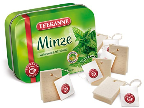 Erzi 19062 Tee von Teekanne aus Holz in der Dose, Kaufladenartikel für Kinder, Rollenspiele