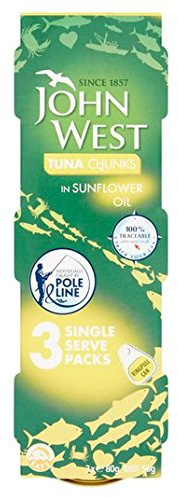 John West Tuna Chunks in Sunflower Oil 3 x 80g
