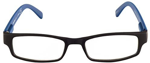 Contacta, One, Occhiali da Lettura per Uomo e Donna, Occhiali Pratici e Funzionali, Montatura Bicolore, Colore Blu, Diottrie +1,00, Confezione con Astuccio Trasparente, 21g
