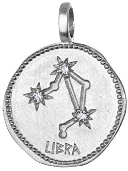 NKlaus Waage Sternzeichen 925 Sterlingsilber 16mm Kettenanhänger Horoskop Zodiak 1694
