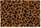 Nicola Spring Coir Door Mat - 60 x 40cm - Leopard - Pack of 1 - Decorative Indoor Front Door Floor Mat Entry Dirt Trapper Rug Outdoor Boot Scraper Non Slip Backing Doormat