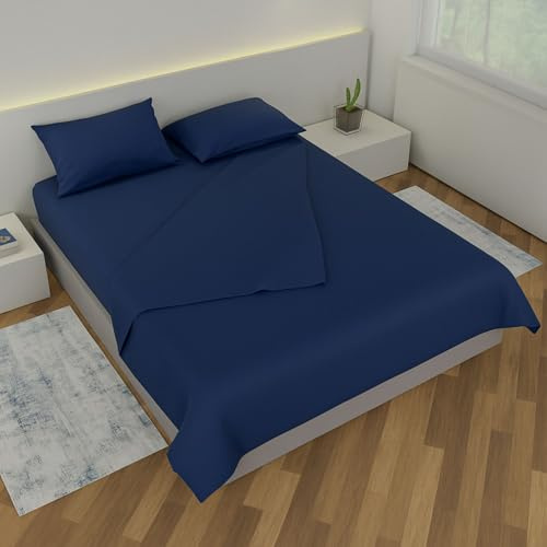 Leonardo Home - completo matrimoniale da Letto in cotone - compreso nel completo 1 lenzuolo - 2 federe per cuscini standard - 1 sotto con angoli