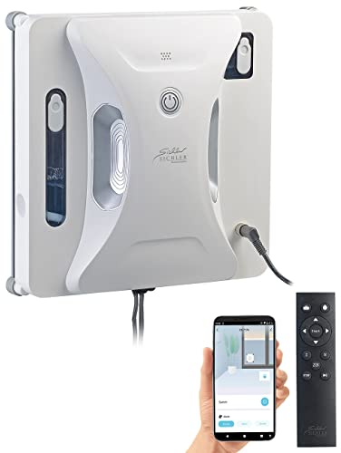 Sichler Haushaltsgeräte Profi-WLAN-Fensterputzroboter mit Dual-Sprüher, Fernbedienung und App