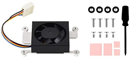 Für Raspberry Pi Compute Module 4 Lüfter Raspberry Pi CM4 Kühlkörper CPU Kühler Lüfter mit Wärmebändern, Geräuscharm, Schnelle Wärmeableitung