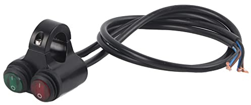 Tissting Interruttore Universale Moto, Interruttore ON/off in Lega di Alluminio per Manubrio 22mm con Pulsante Doppio per Fari, Freno, Fendinebbia e Clacson per Motociclette