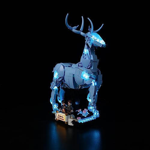 Kyglaring LED-Beleuchtungsset (kein Modell) - Kompatibel mit Lego 76414 Harry Potter Expecto Patronum 2-in-1 Hirsch und Wolf Tierfiguren - Nur LEDs No Brick Set (Classic Version)
