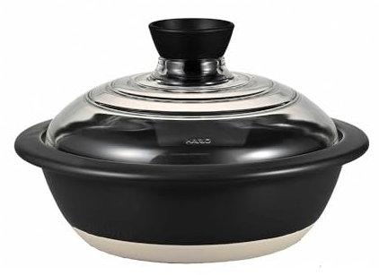 HARIO GDN-225-B-W Topf mit Glasdeckel Nr. 8, 2000 ml