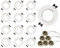 GY Spot Encastrable GU10 Set, Cadre de Spot GU10 avec Douille gu10, Trou de Montage Ø70-80mm, Orientable 30°, AC 230V, Support de Spot Encastré pour Ampoule Led MR16(50mm de diamètre), 12 unité