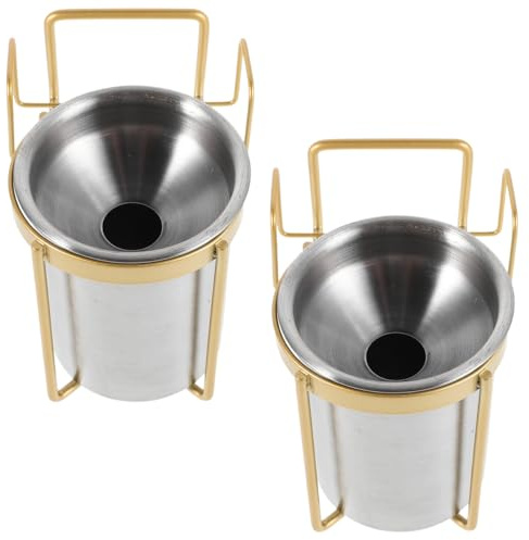 Alipis Stainless Steel Wall-Mount Ashtray Bathroom Cigarette Bin Space-Saving Metal Ash Bucket Easy Clean Wall Holder for Indoor Outdoor Use