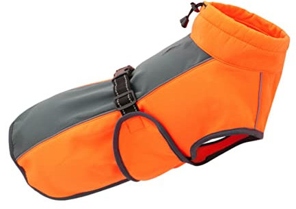 MERRYHAPY wasserdichte Hundejacke XXL Mit Reflektierender Sicherheitsweste Für Große Hunde Warme Winddichte Winterjacke Für Spaziergänge Outdoor Und Kalte Jahreszeiten Komfortabel Und Robust