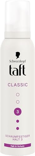 Taft Schaumfestiger Classic Halt & Schutz Haltegrad 3 (150 ml), Haarschaum | Haarmousse für mehr Volumen und Griffigkeit Haarstyling mit langanhaltendem Halt ohne zu verkleben, vegane Formel*