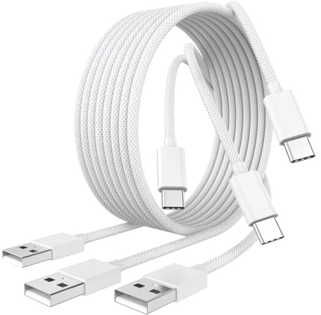 Car Carplay Cable for iPhone 16/15, 3 Pack to C Cable, 2M A to USB C for Carplay C Woven Cord for iPhone 16/16 Plus/16 Pro/16 Pro Max/15/15 Plus/15 Pro/15 Pro Max Car Charger Cord