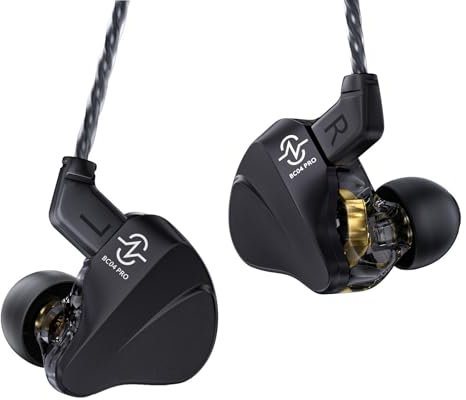 Keephifi CCZ BC04 PRO Auricolari con Filo IEM Cuffie,1BA+1DD In Ear Monitor Professionali,10 mm Doppi Magnetici con Cavità Sonora Grande DD,Esclusivo Opaco Ossidato Cuffie con Filo per Cantanti,Gaming