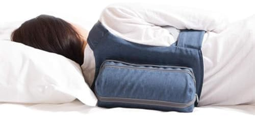 WoodyKnows Zaino per dormire di lato chiusura a strappo e fascia toracica, allenatore della posizione del sonno, allevia il russare causato da problemi alla gola (S)