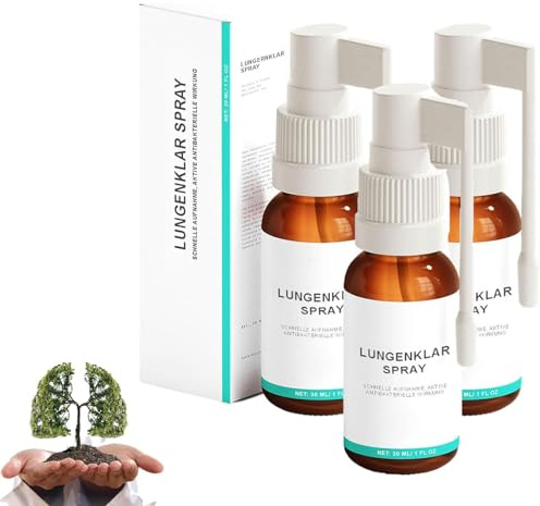 Lungenklar Spray, Lungenspray, Natürlich Lungen- und Atemwege Reinigungsspray,Natürlich Lungenreinigung Spray,Professional Lungenreinigungs Sprays (3PCS)