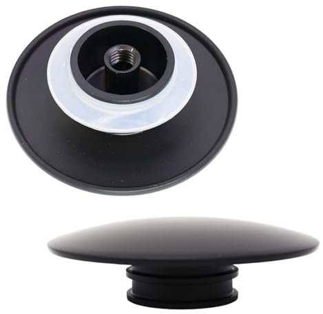 Basin Waste Sink Plug Cap 66mm Matte Black, Brass Basin Waste Plug for Bathroom Vanity Sink, Push Button Drain Stopper with Copper Pin & Silicone Seal, Easy Fit, Anti-Leak, Anti-Rust