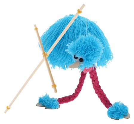 Abaodam Marionetten-Spielzeug Plüsch Strauß Design Interaktives Tier Marionette Mit Schnur Kinderspielzeug Puppentheater Fingerfertigkeit Spaß