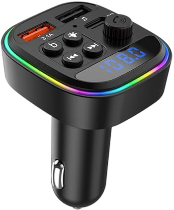 Émetteur FM sans Fil pour Voiture - Adaptateur Audio pour Autoradio - Chargeur USB et Lecteur MP3 pour Véhicules, Camping-Cars, Berlines et Camions
