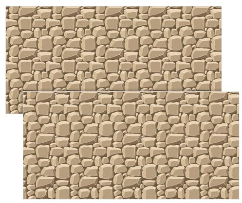 Chuangdi 4 Sheet 4.5 x 9 ft Brick Stone Wall Photography Backdrop Wall Scene Setter Wallpaper Curtains Door Removable Tablecloth Photo Wedding Halloween Party Photo Booth Studio Props Banner