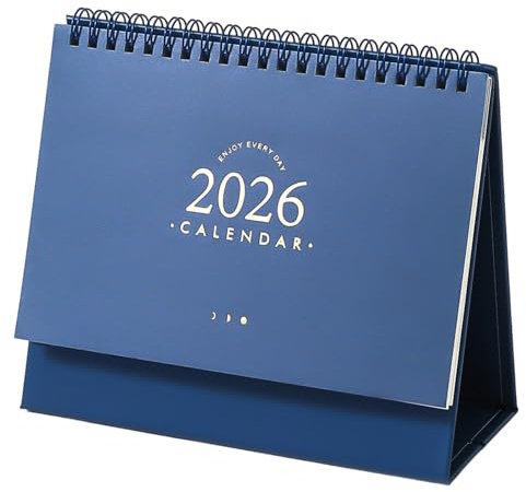 Calendrier de bureau 2026 - 16 mois - Références allant de septembre 2025 à décembre 2026 - Calendrier mensuel de table pour planifier les plans - Planificateur de bureau rétro