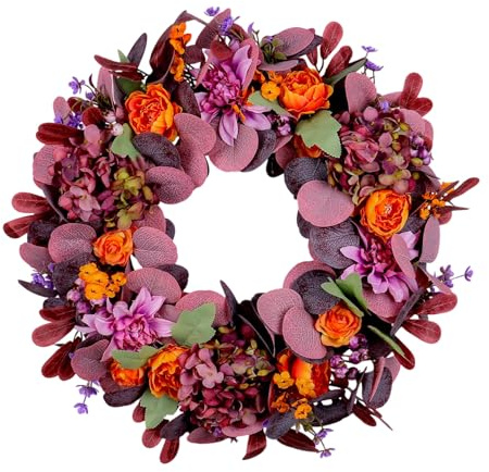 Opdestn Herbstkränze für Haustür - Thanksgiving Türkranz Deko - Künstliche Deko für Hochzeit Garten Farmhouse Kamin Terrasse Außenbereich Fenster Yard Wohnzimmer Wand Feiertag,Halloween Hochzeit Wand