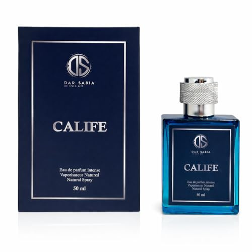 Calife Dar Sabia- Parfum homme frais et pur- Parfum bois intense homme -Fragrance agrumée aromatique et boisée-Parfum de luxe pour homme -Spray vaporisateur 50 ml.