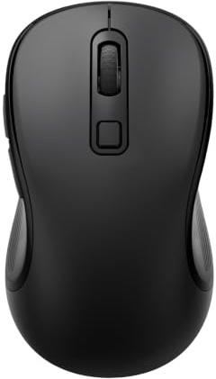 INFINMIND Ratón Bluetooth inalámbrico, Receptor USB de 2.4 G y Dos Bluetooth, Mouse silencioso multidispositivo, programable, Sistema de Ahorro de energía, Compatible con computadora, portátil
